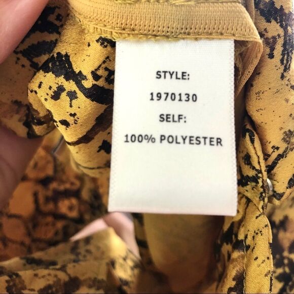 Current Air Yellow Snakeprint Wide Leg Jumpsuit M - Picture 10 of 12